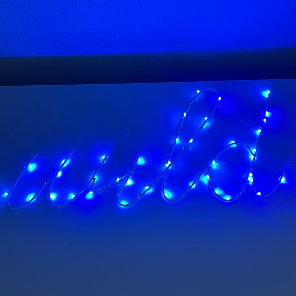 Blue LED “wild” Light Sign 💙 - Picture 3 of 4